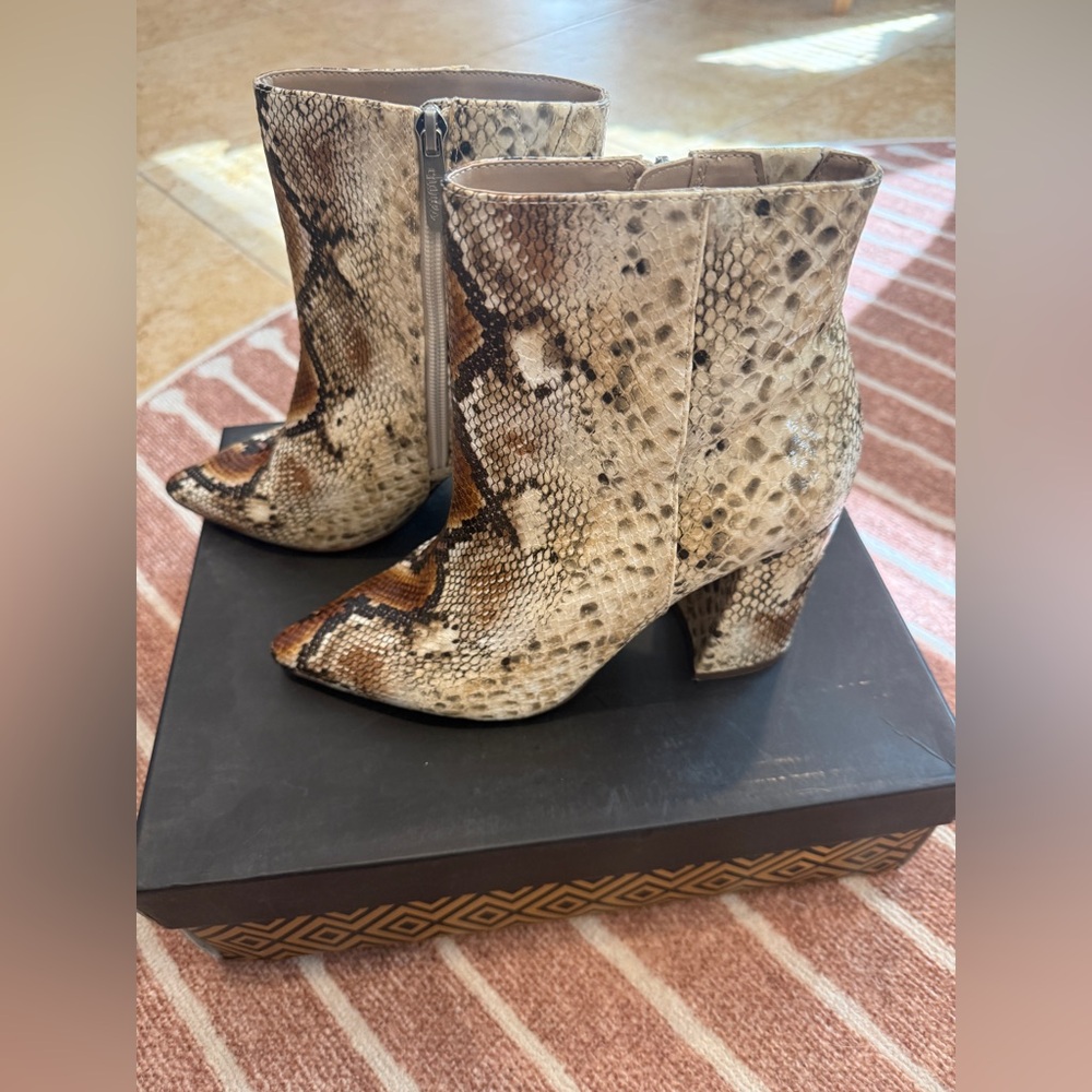Snakeskin Booties